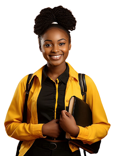 Student holding a book